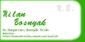 milan bosnyak business card